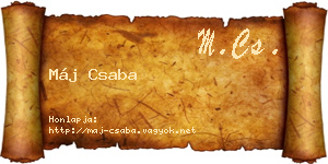 Máj Csaba névjegykártya